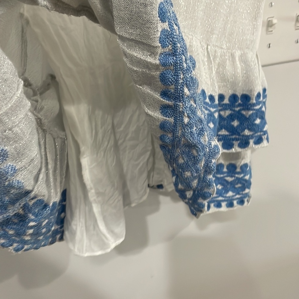 Embroidered STS Dress. Sail to Sable. Sparkle Demure Cottagecore Feminine XXS - Picture 7 of 9